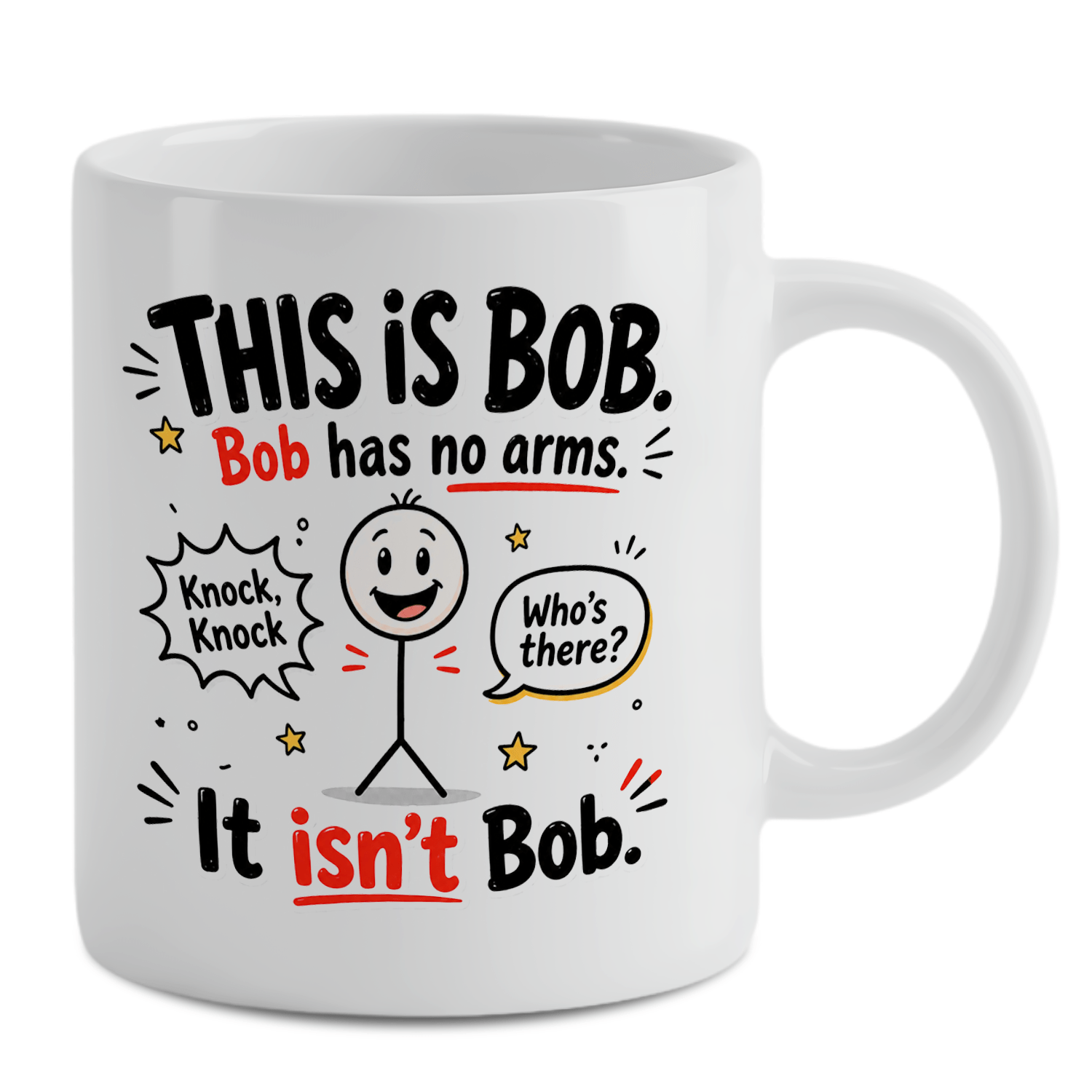 Coffee Tea Joke - Funny White Ceramic Coffee Mug –