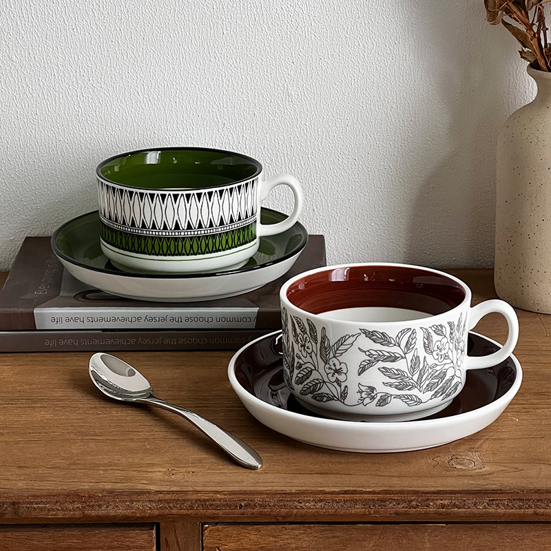 Coffee Tea Shop - Vintage Finland Latte Coffee Cup And