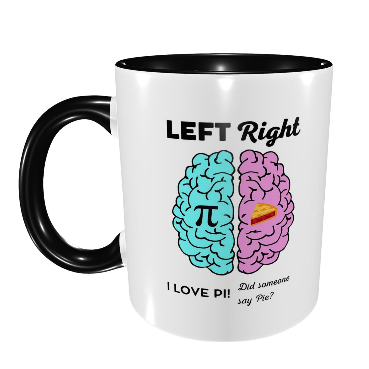Coffee Tea Joke - Left Right Brain Hemisphere Pi Pie