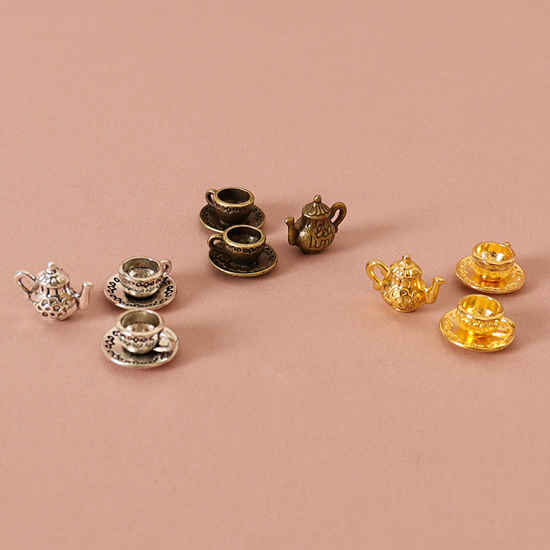 Coffee Tea House - Doll House Mini Metal Tea Cup