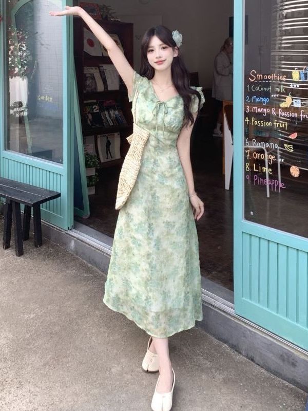 Floral Print Maxi Dress Women' - đánh giá và giá Coffee Tea Weight Loss
