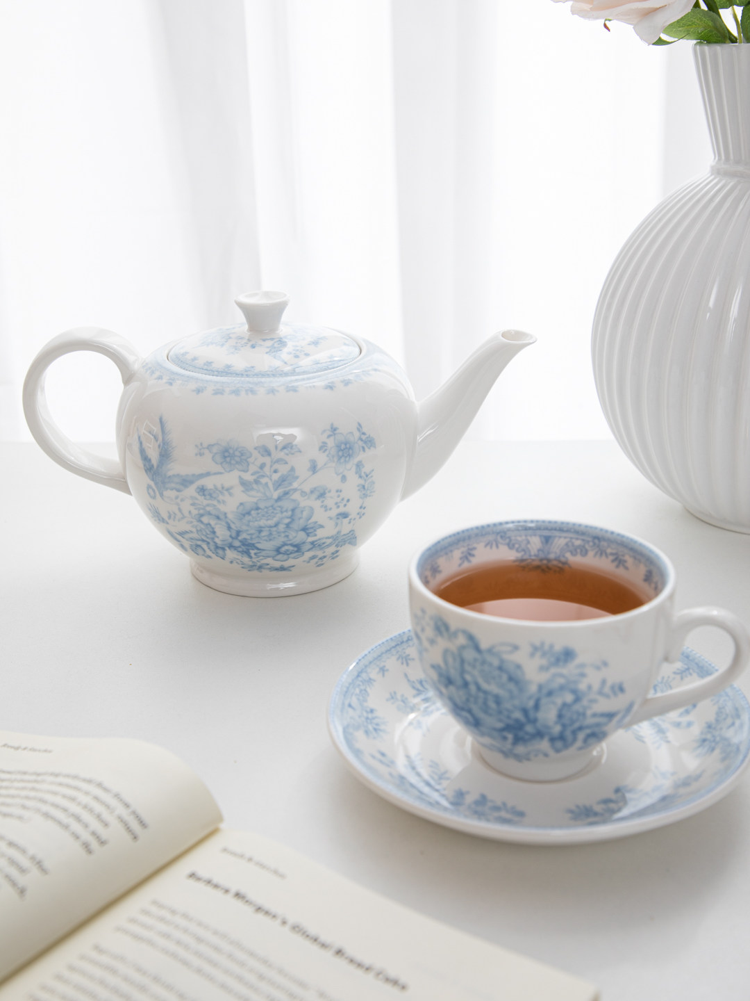 House, retro blue peony aftern - đánh giá và giá Coffee Tea House