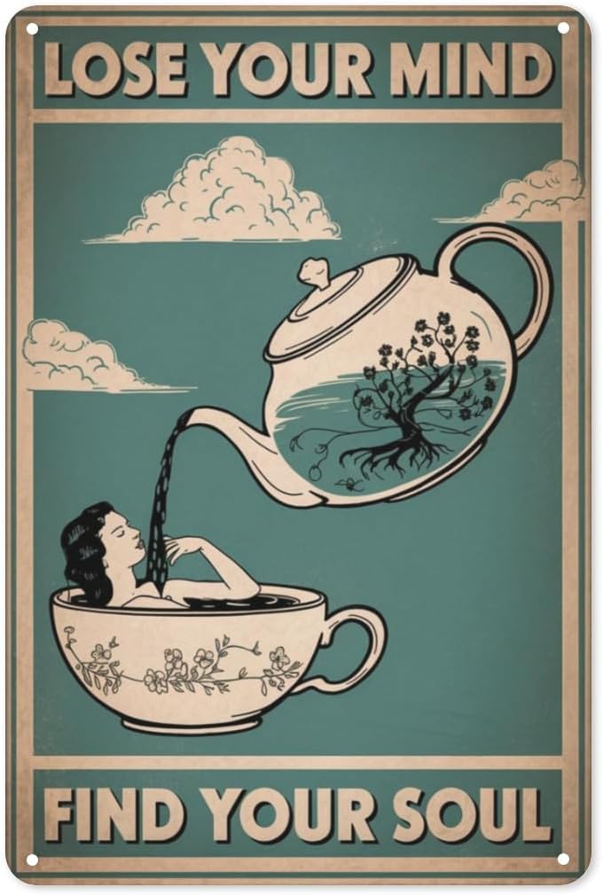 Tea Meditation Tin Sign  Zen M - đánh giá và giá Coffee Tea Nook