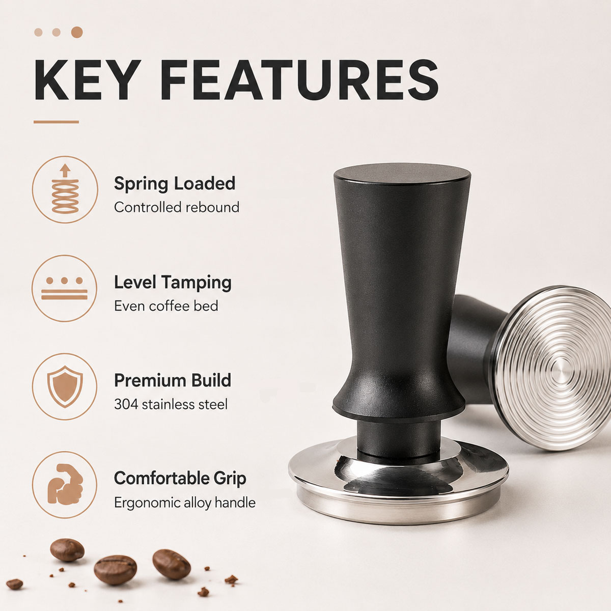1pcs 51/53/58 mm Coffee Tamper - đánh giá và giá Coffee Tamper Leveler