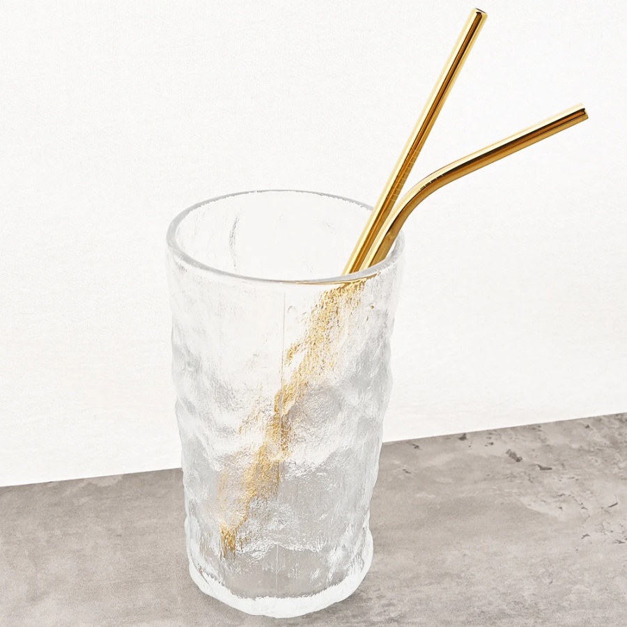 4pcs reusable gold straws milk - đánh giá và giá Coffee Tea Shop