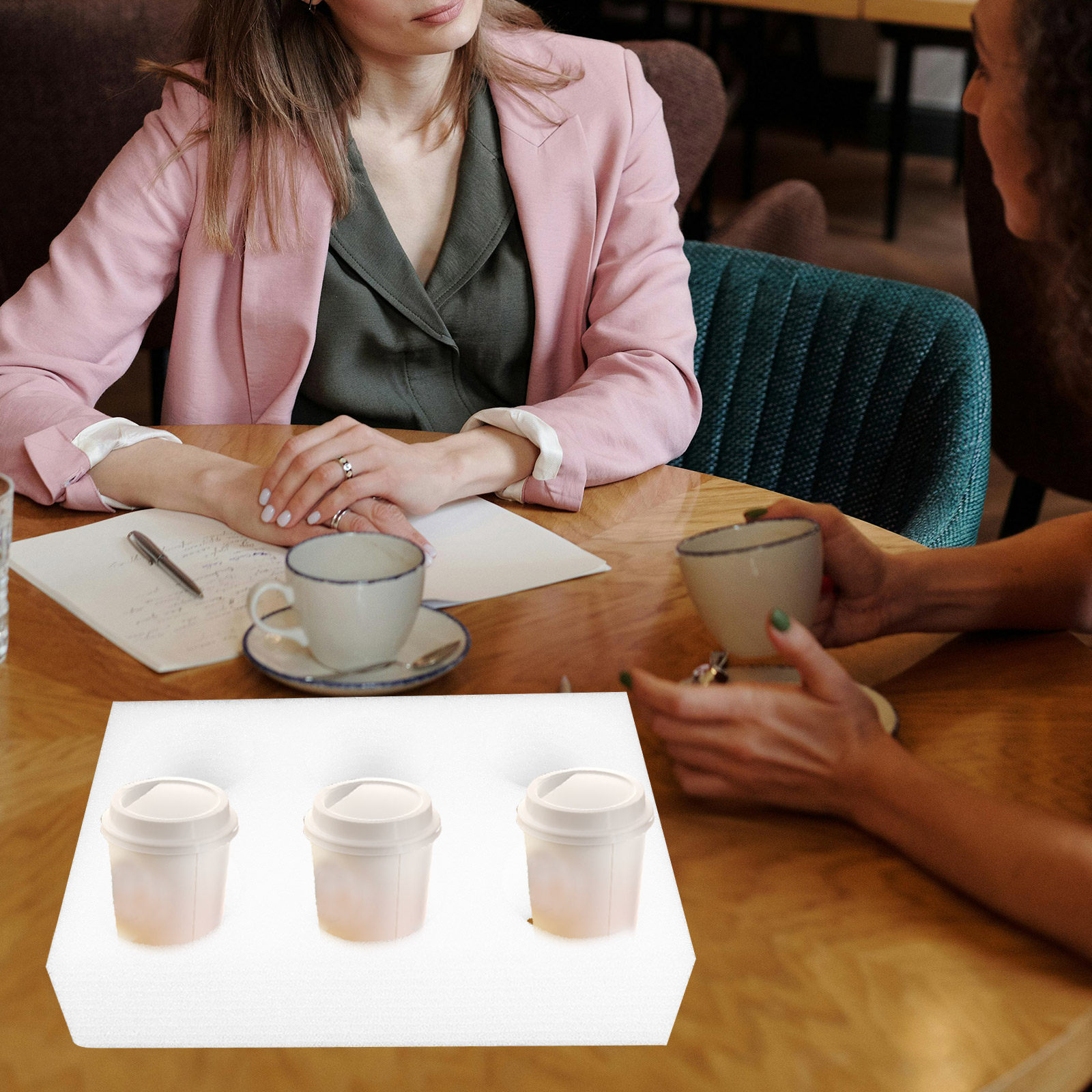 2Pcs Beverage Cup Holder Tray  - đánh giá và giá Coffee Tea Holders