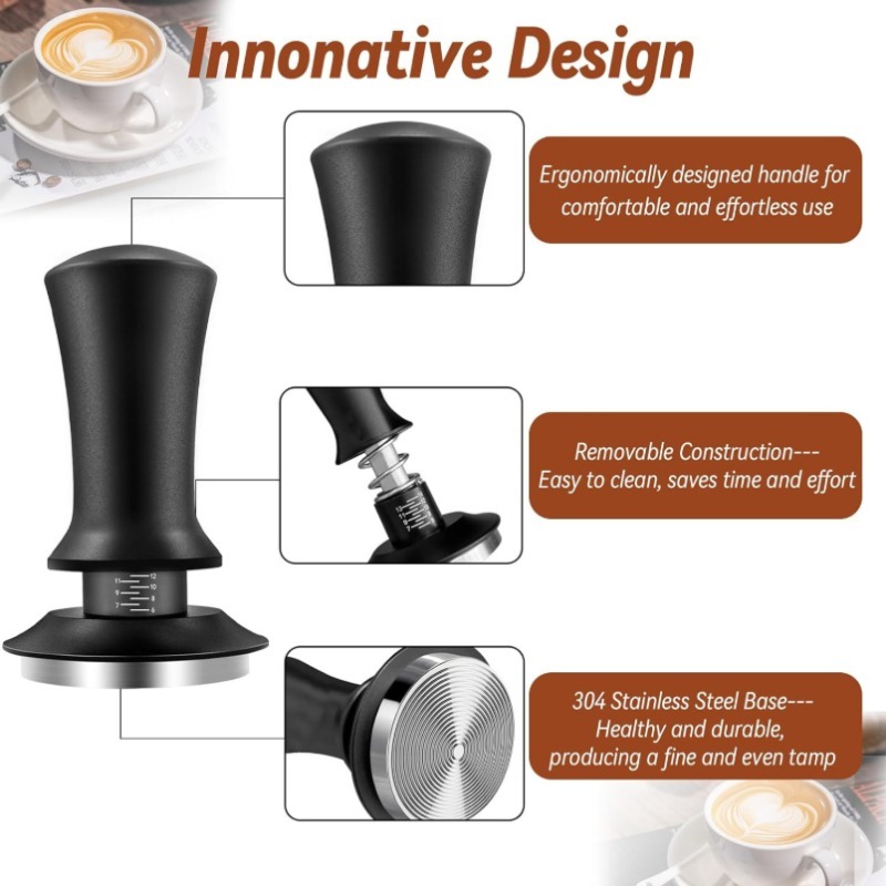 51/ 53/58mm Black Coffee Hand  - đánh giá và giá Coffee Tamper Leveler