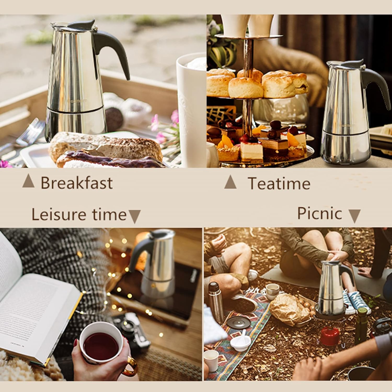 4/6/9 ly Moka nồi Caffe máy Es - đánh giá và giá Coffee Tea Chocolate