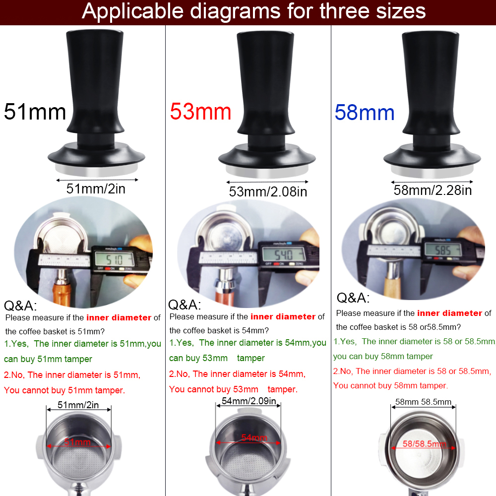 51/53/58mm Espresso Tamper, 5P - đánh giá và giá Coffee Tamper Leveler