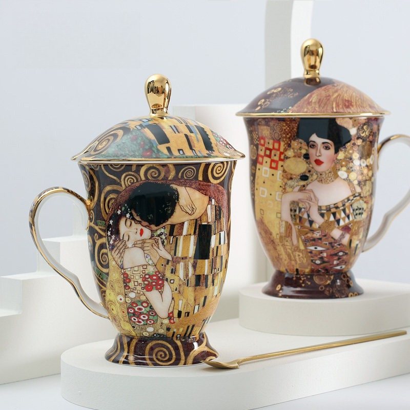 European Ceramic Mug with Lid  - đánh giá và giá Coffee Tea Chocolate