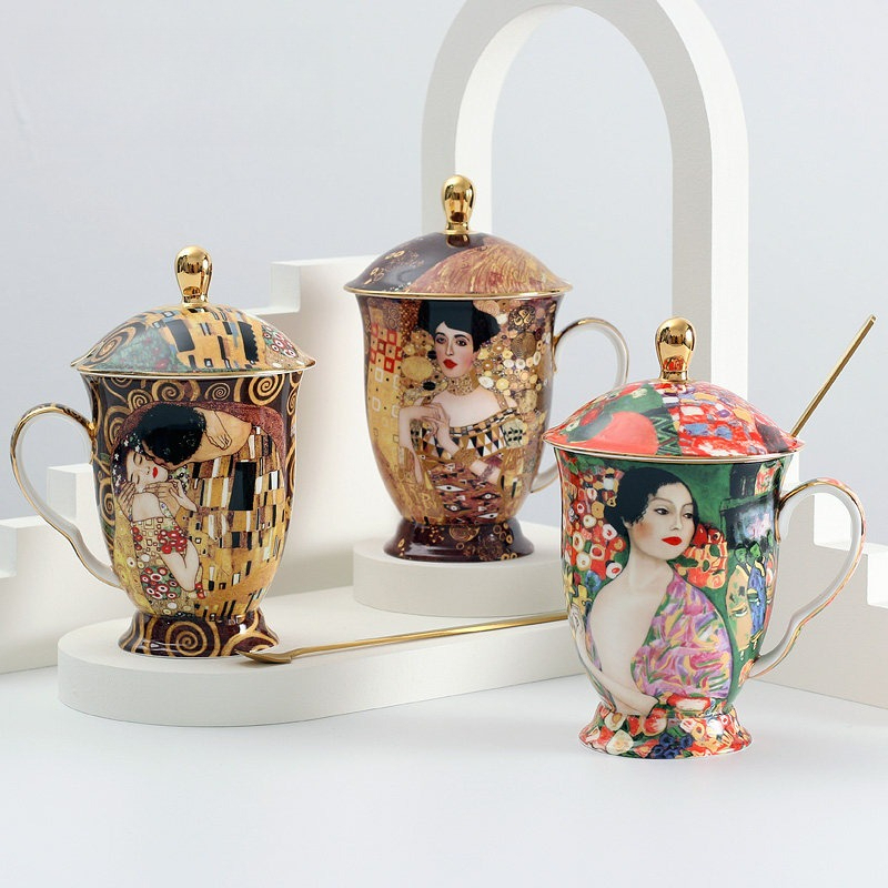 European Ceramic Mug with Lid  - đánh giá và giá Coffee Tea Chocolate