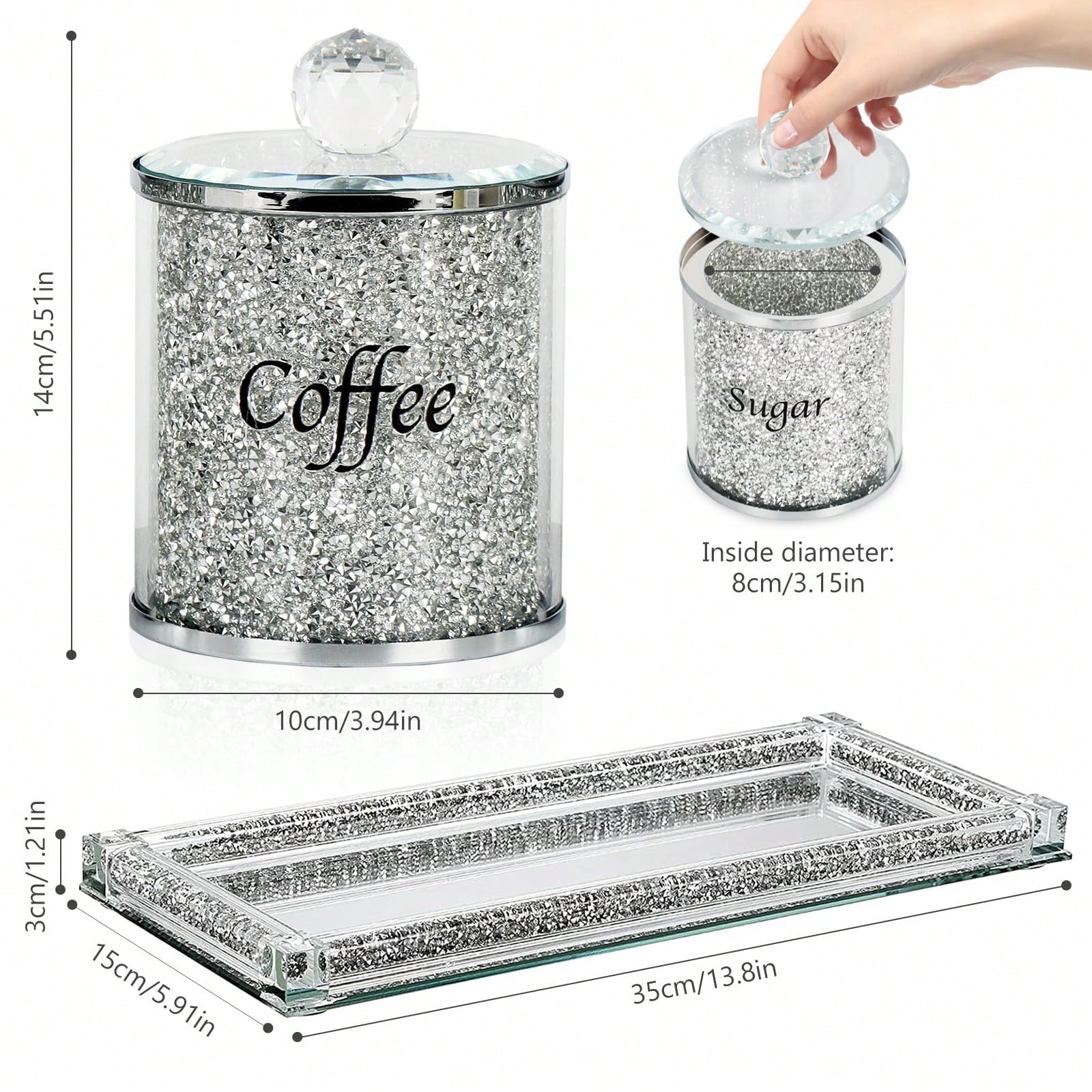 Coffee Sugar Tea Canister Set  - đánh giá và giá Coffee Tea Sugar Canister Set