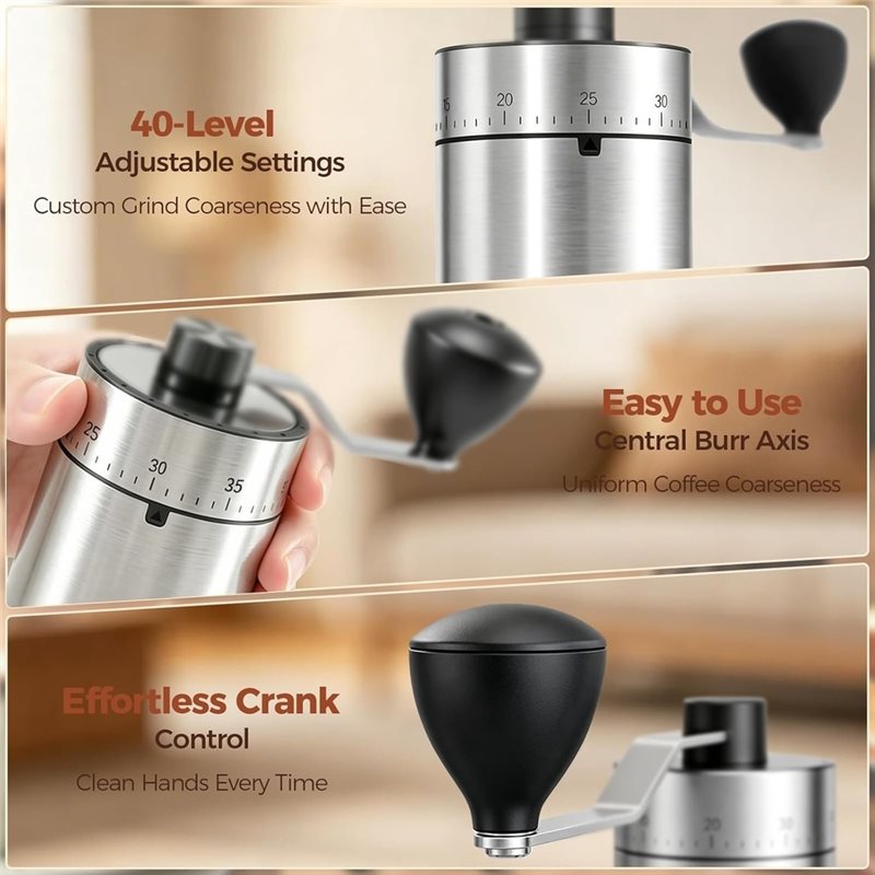 B23B Conical Burr Mini Manual  - đánh giá và giá Burr Hand Grinder