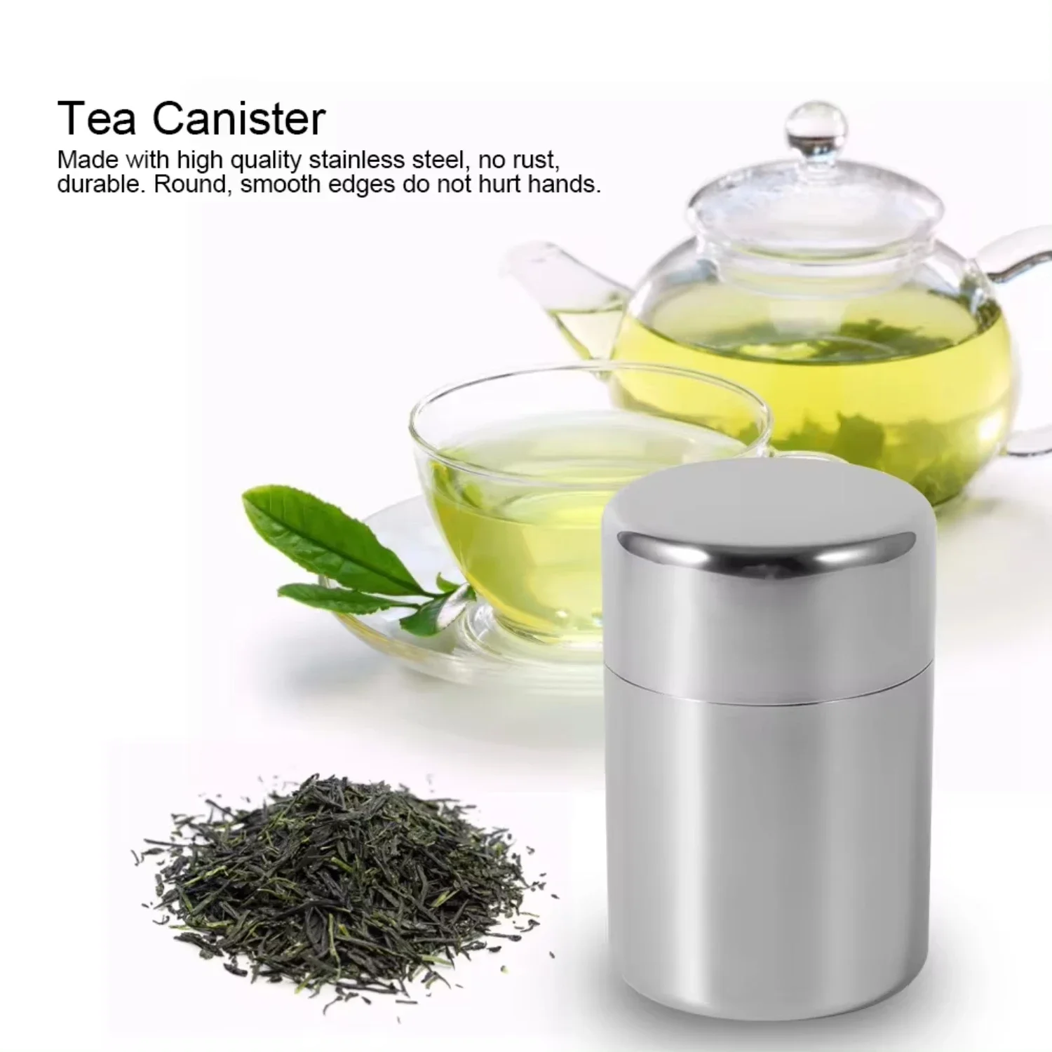 Stainless Steel Tea Leaf Tins  - đánh giá và giá Coffee Tea Sugar Canister Set