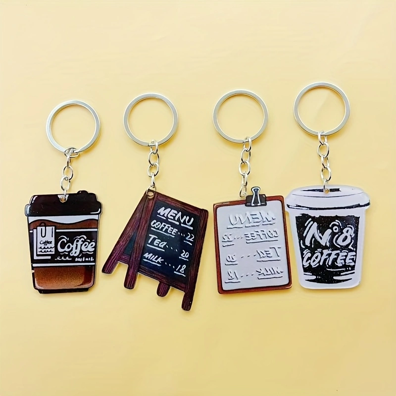 8pcs acrylic coffee cup keycha - đánh giá và giá Coffee & Tea Collective