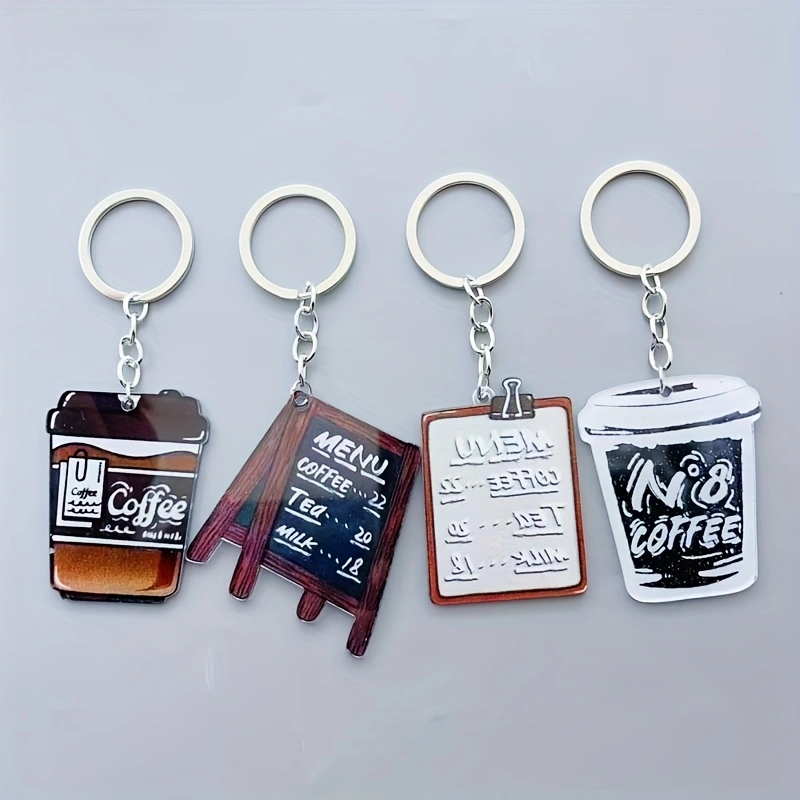 8pcs acrylic coffee cup keycha - đánh giá và giá Coffee & Tea Collective